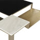 Saber 48 X 48 inch Black / Champagne Gold Coffee Table